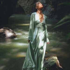 AYA Sacred Wear Silk Aquamarine Sundari Goddess Gown